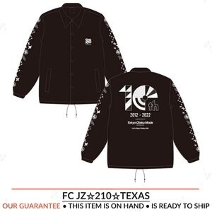 Tokyo Otaku Mode 10th Anniversary Nylon Coach, Jacket, Black, Medium Size, NEW